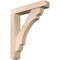 Ekena Millwork Olympic Craftsman Smooth Bracket w/ Offset Brace, Douglas Fir, 5 1/2"W x 28"D x 32"H BKT0604X28X32OLY04SDF - alternate 1